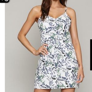 Floral front twist mini dress